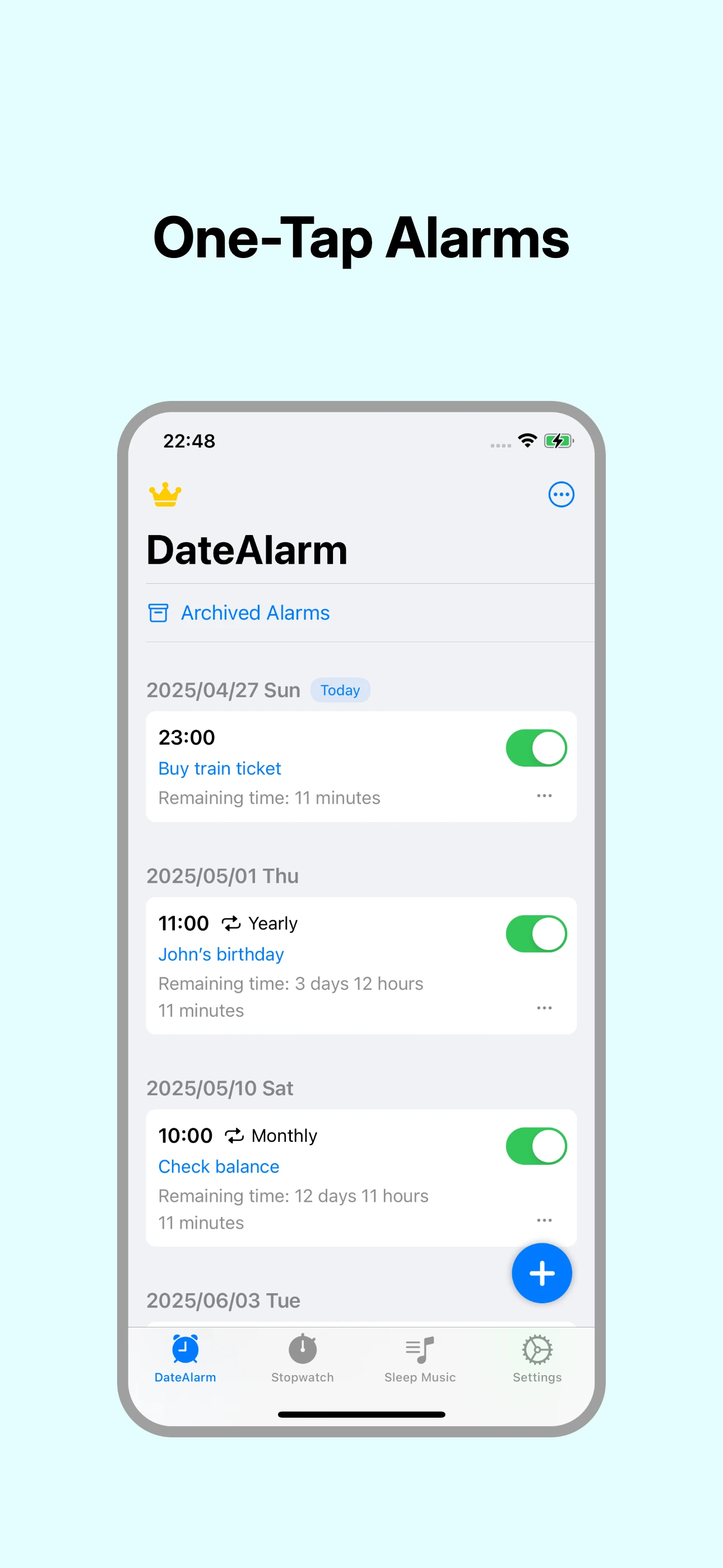 DateAlarm Screenshot 1